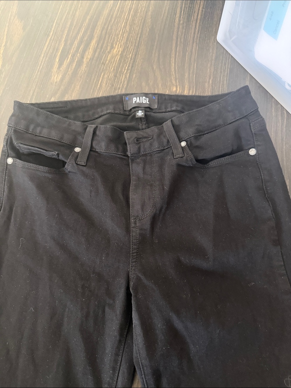 PAIGE Men's Black Slim Straight Jeans